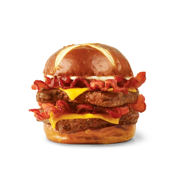 Wendy's Pretzel Baconator Hamburger